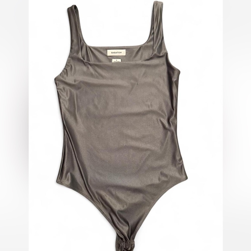 Babaton Charcoal Satin Bodysuit